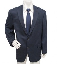 Hart Schaffner Marx Loro Piana 100 Cashmere Navy Blue Blazer Jacket 44 2 Button