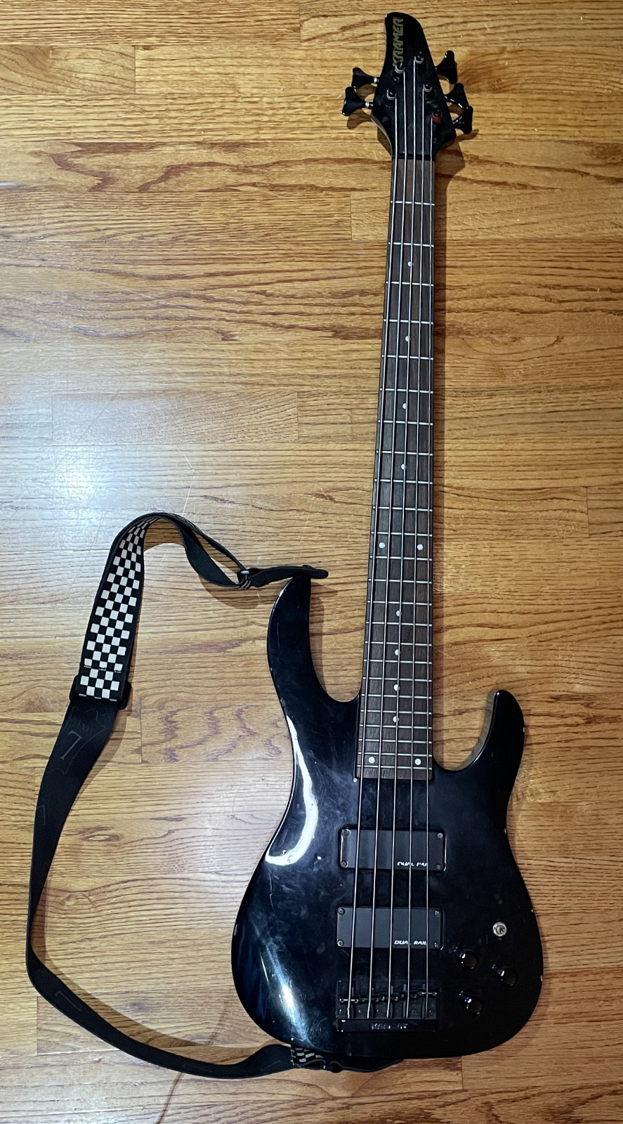 Kramer Black 5-String Electric Bass with Hard Case