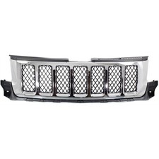 Grille For 2011-2013 Jeep Grand Cherokee Chrome Shell With Painted Black Insert