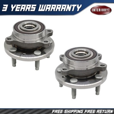 Pair Front Wheel Hub Bearing For 2010-2019 Ford Taurus Flex Lincoln MKS MKT