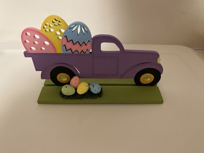 Homemade Easter Truck Wooden Easter Eggs