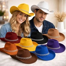 Cowgirl Cowboy Hat Rhinestone Heart Band Rodeo Western Country Festival Cap