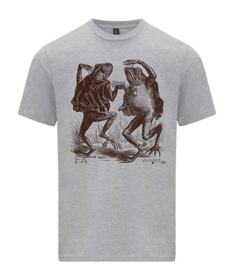Dancing Toad Demons Frog With Bells Drawing Goblincore  Cotagecore T-Shirt