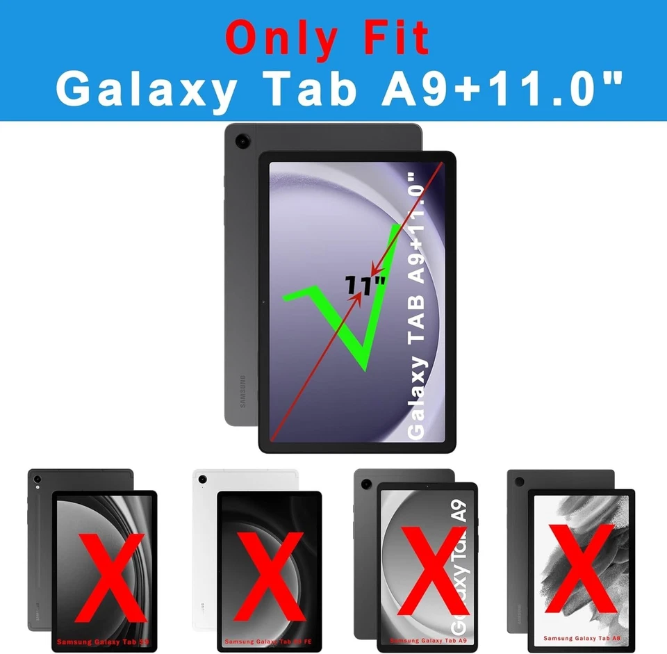 Samsung Galaxy Tab A9+ A9 Plus 11 Inch Keyboard Case - 7 Colors Backlit for Sams - Image 2 of 4