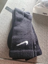 Nike Everyday Cushion Crew Men's Socks - Black/White, Size M, Pack of 3
