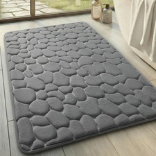Yihouse Memory Foam Cobblestone Rugs Super Water Absorbent Bath Mats For