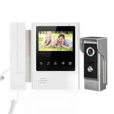 4.3 Inch Doorbell Video Camera Wired Touch Monitor Intercom Waterproof IR Night