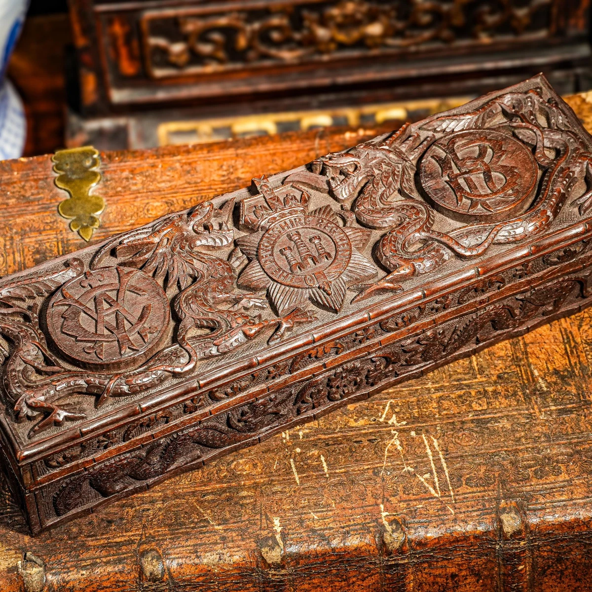 中国古董木制盒子1850-1899 | eBay