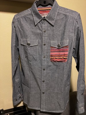 Vtg Jungle Storm Tribal Aztec Pattern Shirt Men s sz Medium 100% Cotton
