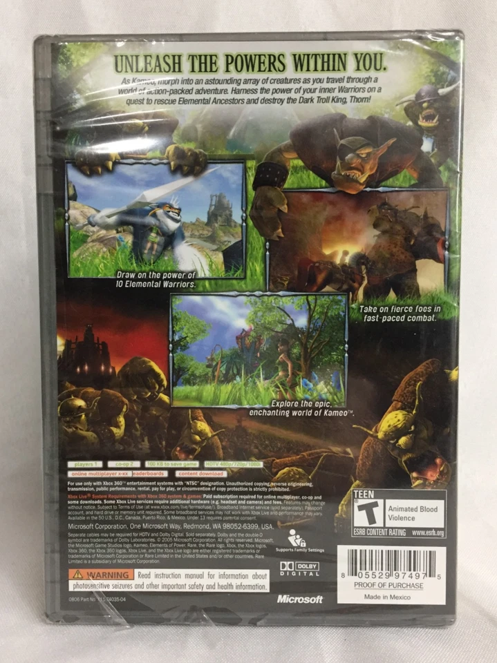NEW sealed KAMEO Elements of Power XBOX 360 Microsoft NTSC USA Platinum Hits - Image 2 of 4