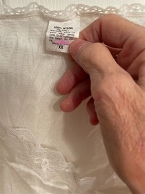 Vtg Fortune Nylon Camisole Women&rsquo;s Size 2X WHITE Lacy Cami Top NWT XXL Sissy