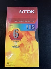 1 TDK Superior Quality T-120 6 Hrs VHS Blank Video Cassette Tape - New Sealed