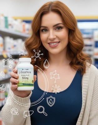 L-Glutathione 500mg Capsules serving- USA deal