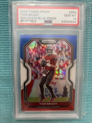 2020 Tom Brady Prizm Red/White/Blue (#255) PSA 10