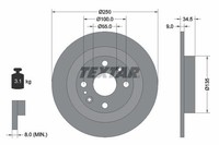 2 X Bremsscheibe Textar 92061700 FüR Mazda 323 C IV MX-3