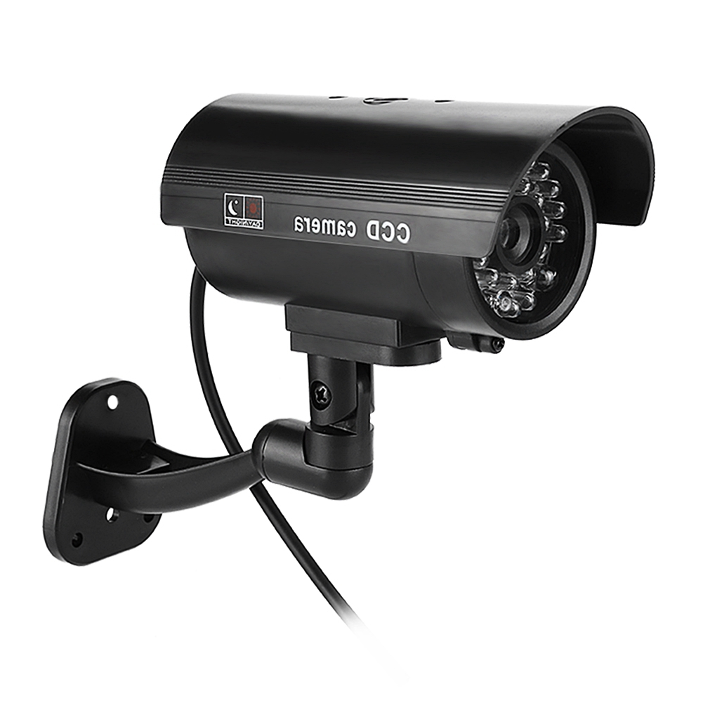Fake Security Camera Reliable Anti Theft Monitor For Home Office Black