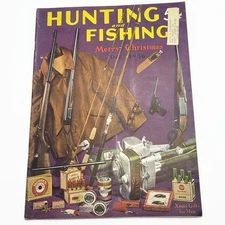 Vintage December 1936 Hunting and Fishing Magazine • Christmas Ad Advertisements