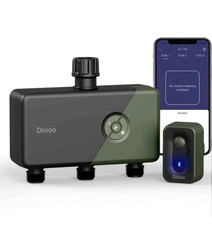 Diivoo WiFi Sprinkler Timer 3 Zone, Smart Water Hose Timer Compatible with Alexa