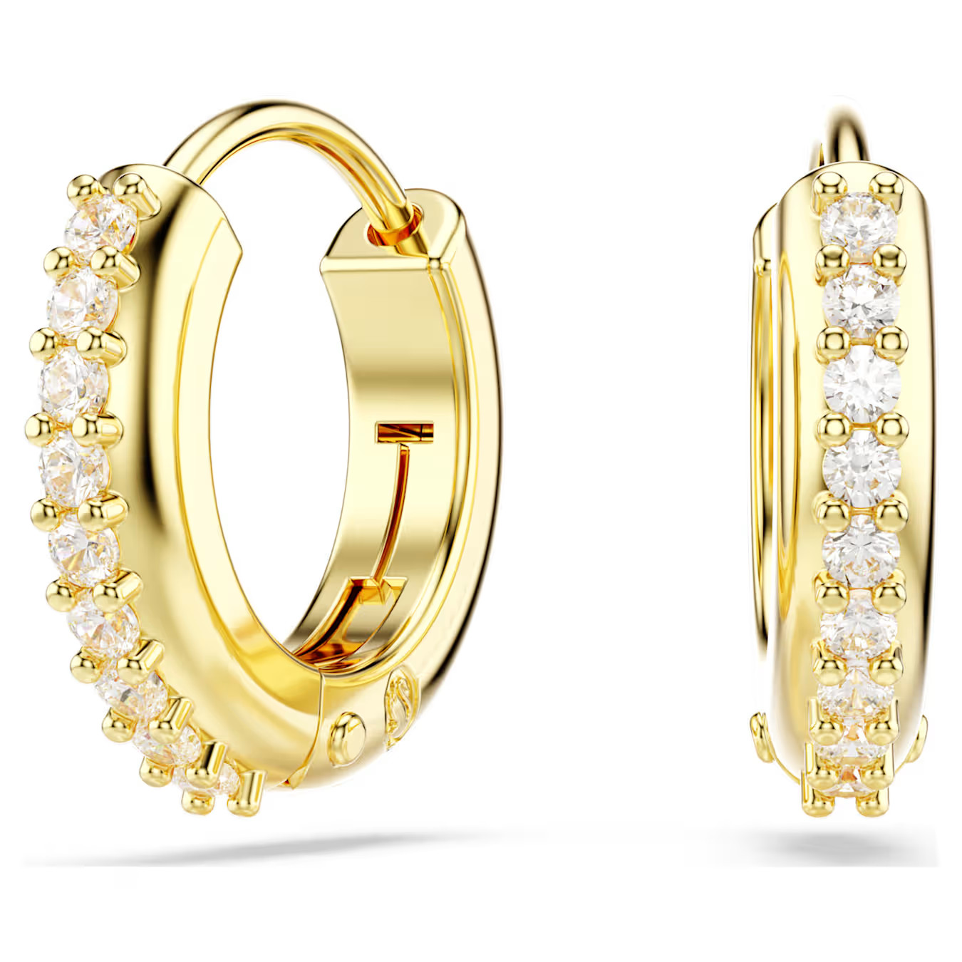 Swarovski Matrix Gold Tone Plated Mini Hoop Women's Earrings 5697228