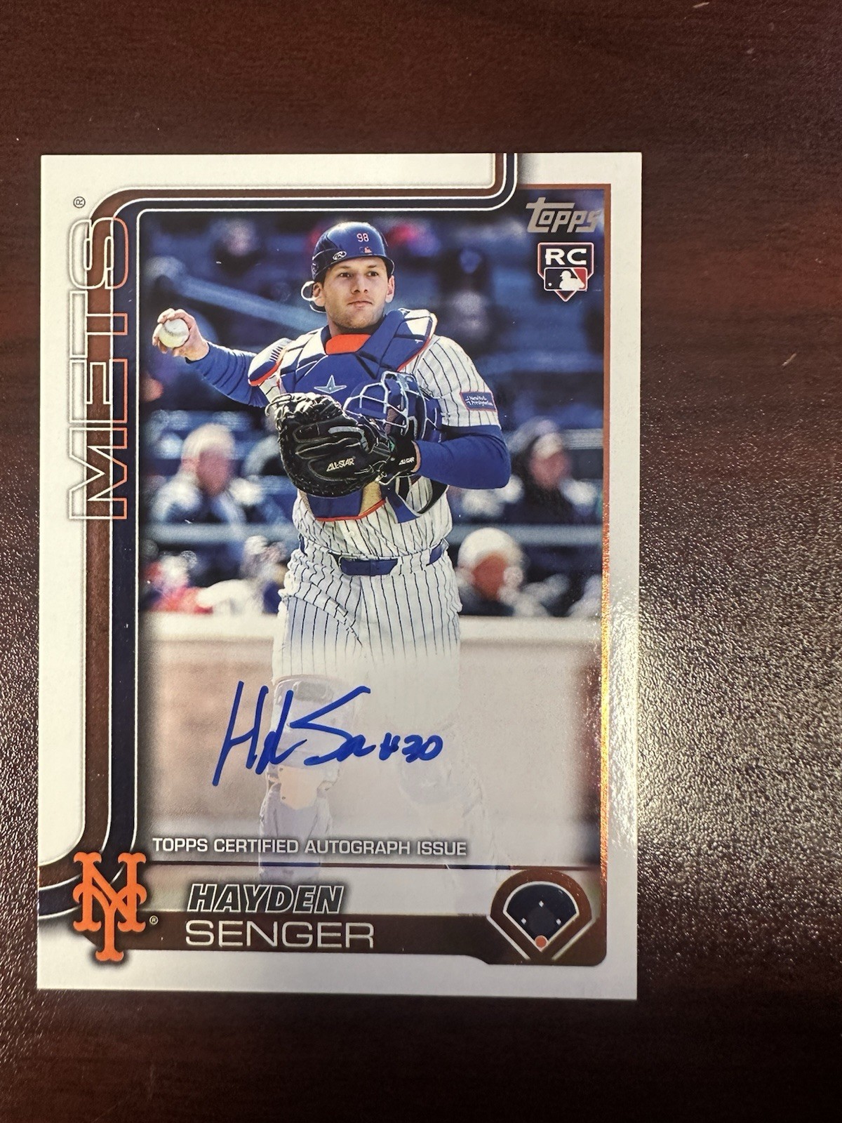 2025 TOPPS UPDATE FLAGSHIP REAL ONE AUTOGRAPHS #US276 HAYDEN SENGER RC AUTO METS