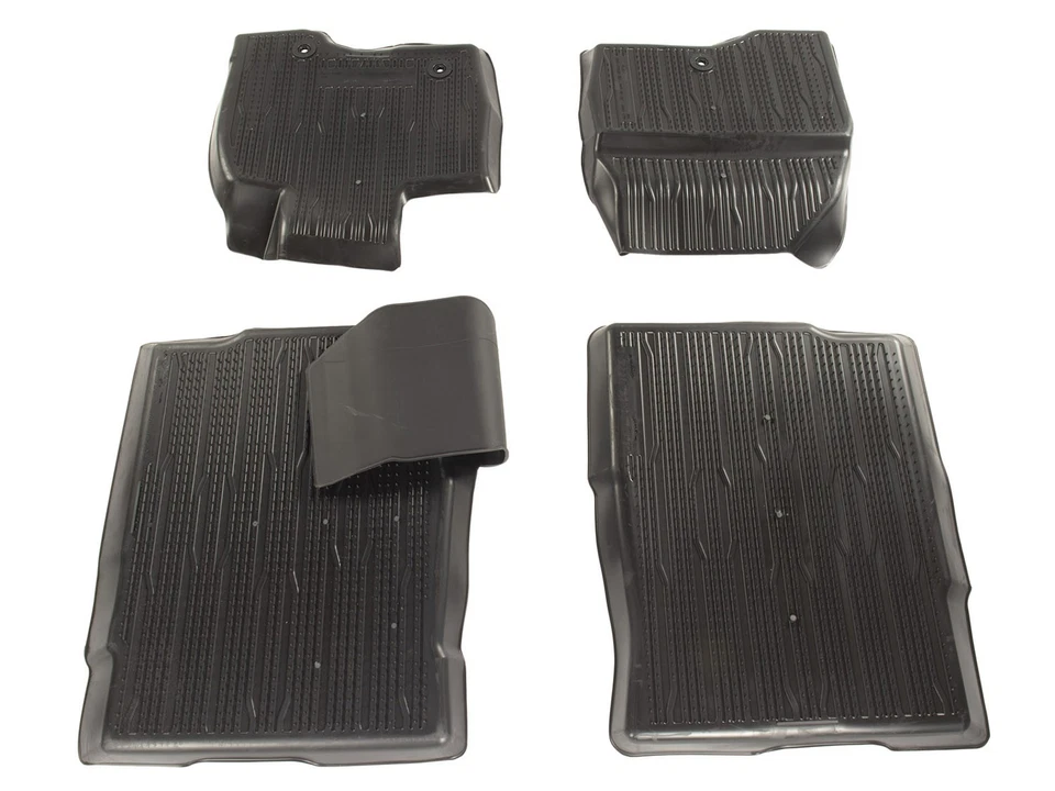 EXPLORER 2017-2019 Black 4pc All Weather Floor Liner Tray with 2nd Row Hump Flap Foto 2 de 4