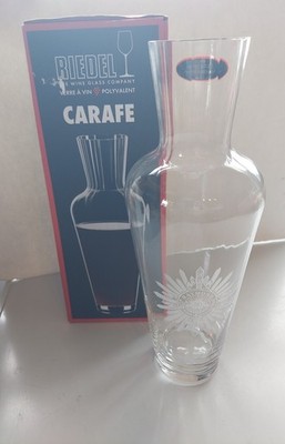Riedel Decanter #1422/03 Wine Friendly Crystal Glass Etched 11 1/4''