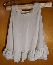 Baby Girl Petticoat Slip White Lace Trimmed Satin Ruffled Vintage Handmade Flaw
