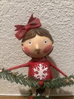 Lori Mitchell Christmas Figurine Girl With Garland — photo 2