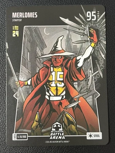 2024 Bo Jackson Battle Arena Merlomes Patrick Mahomes Steel # S-35/100 Starter