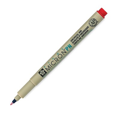 Sakura Pigma Micron Pen, Red Ink, PN .45mm Tip, For Everyday Use, Smudge Proof