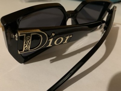 Dior Women s Oversized Square Sunglasses Black Plastic Frame Black Tinted