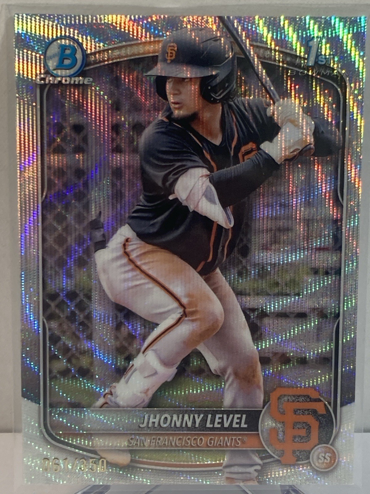 2025 Bowman Chrome Jhonny Level Wave Refractor /350 #BCP-147