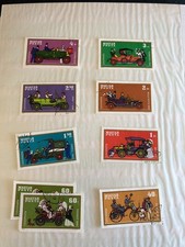 Magyar Posta Stamp 1970 car set of 8 + duplicate Mint condition