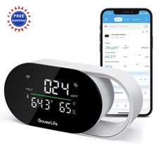 Smart Air Quality Monitor Govee PM2.5 Temperature Humidity Sensors LED Display