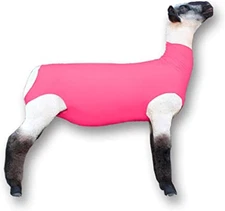 Show Pro Pink Spandex Lamb Tube for Show Sheep & Lamb - Show Livestock Supplies: