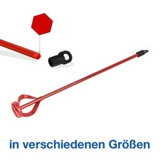 Farbr&uuml;hrer M&ouml;rtelr&uuml;hrer R&uuml;hrstab R&uuml;hrquirl Mischer sechskant versch. Gr&ouml;&szlig;en
