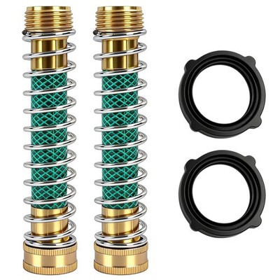 Garden Hose Protector, Brass Hose Extension Adapter with Coil Spring, Garden ...
