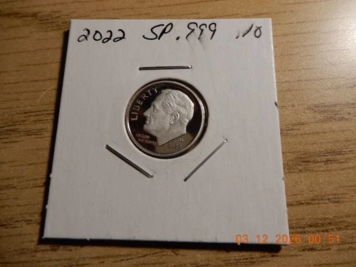 2022-S Silver Proof Roosevelt Dime .999 silver