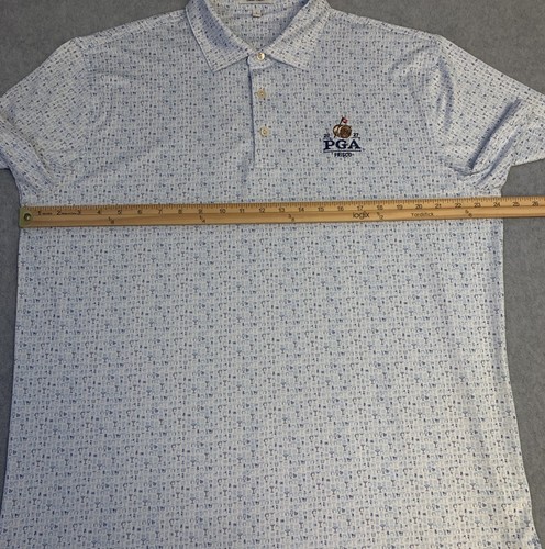 Peter Millar PGA Golf Polo Shirt Mens L Frisco 2027 Allover Print Summer Comfort - Picture 5 of 12