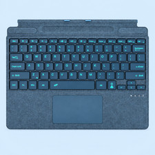 NEW Blue Backlit Keyboard for Surface Pro 11 10 9 8 X 13" Bluetooth Touchpad