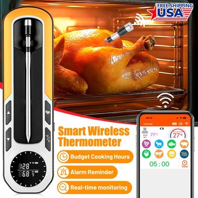 500FT Wireless Smart BBQ Meat Thermometer Bluetooth w/ APP Oven Smoker Sous Vide