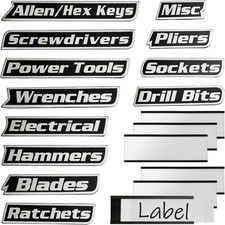 18 PCS Magnetic Tool Box Labels, Toolbox Labels Magnetic, General Tool Box Organ