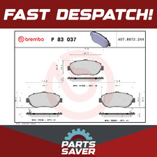Set pastiglie freno adatte per TOYOTA SUPRA JZA80 3.0 anteriore dal 93 al 02 cambio manuale