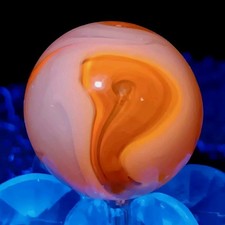 Christensen Agate Swirl Marble. 5/8" Wet Mint. Uv. HTF Electric Yellow CAC