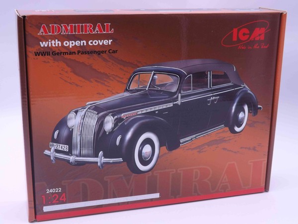 Icm 24022 Admiral With Open Cover Wwii German Car Modell Bausatz 1:24 In Ovp - N-image