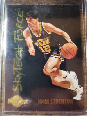 1995-96 Skybox John Stockton Skytech Force Insert #SF29 Utah Jazz HOF