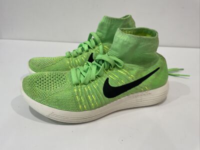 Nike LunarEpic Flyknit Shoes Women's Sz 8.5 M Voltage Green Black