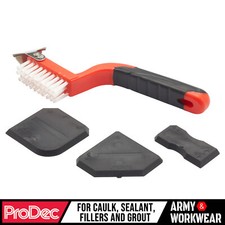 4pc Caulking Silicone Tool Kit Nylon Brush Finishing Edging Tools Remove Caulk