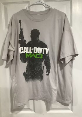 Call of Duty Shirt Gray Modern Warfare Tee No Size Tag Like An XL