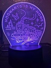 3D LED illusion hogwarts USB 7Color Table Night Light Lamp.